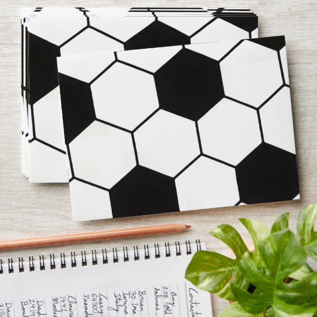 Soccer Ball Inspired Pattern Geometric Print  Envelope (Stacked)