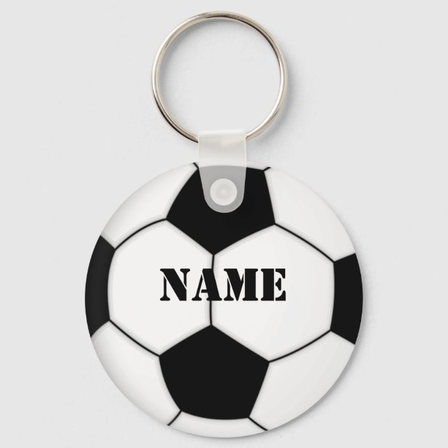 SOCCER BALL KEYCHAIN personalise with name (Front)