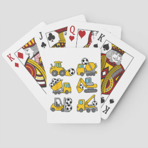 Soccer Ball Kids Football Construction Trucks Playing Cards