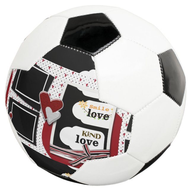 Soccer Ball Love Kind  (Three Quarter)
