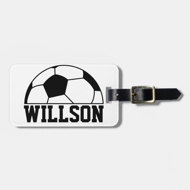 Soccer Ball Luggage Tag (Front Horizontal)