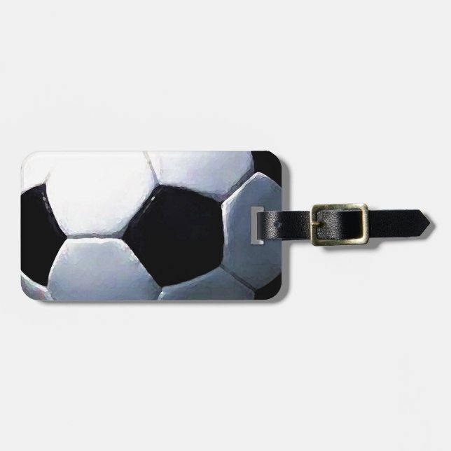 Soccer Ball Luggage Tag (Front Horizontal)