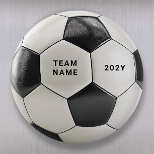 Soccer Ball Magnet   Personalized Team Name Year