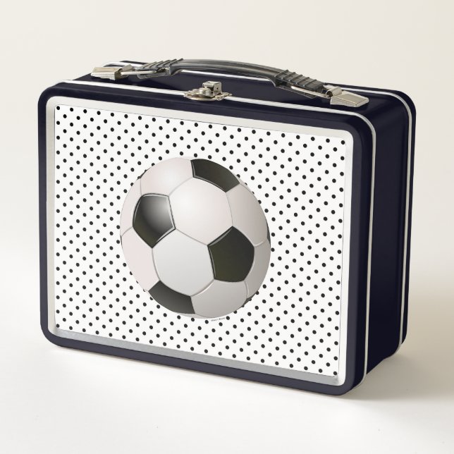 Soccer Ball  Metal Lunch Box (Front)