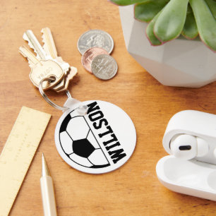 Soccer Ball Name Key Ring