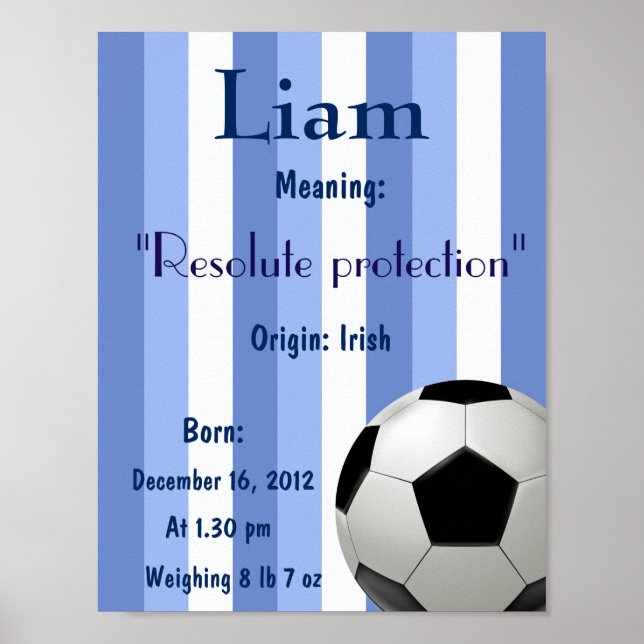 Soccer ball Name meaning Poster (Front)