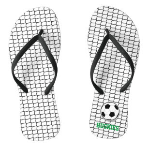 Soccer Ball Net TEAM NAME Sports Coach Player Fans Jandals