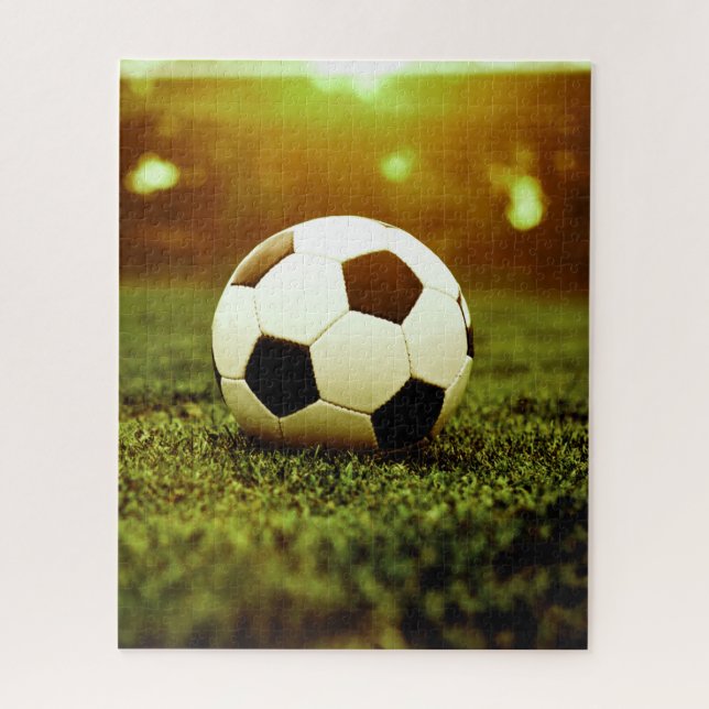 Soccer Ball on Grass Jigsaw Puzzle (Vertical)