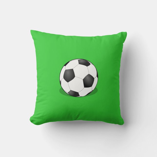 Soccer Ball On Green Background Cushion (Front)