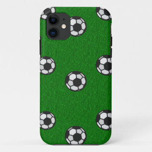 Soccer ball on textured grass patterned Case-Mate iPhone case