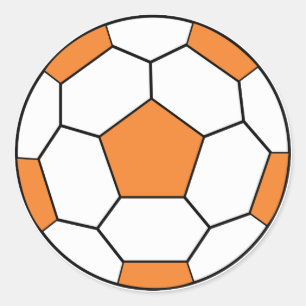 Soccer Ball Orange Sticker
