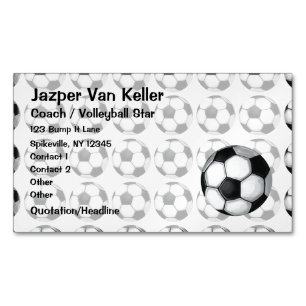 Soccer Ball Painted Pattrern Magnetic Business Card