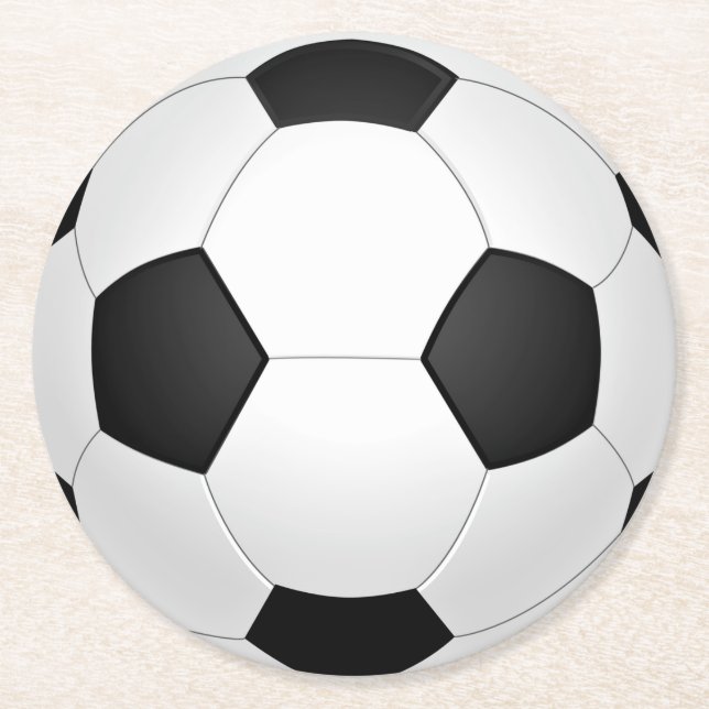 Soccer Ball Paper Coasters (Front)