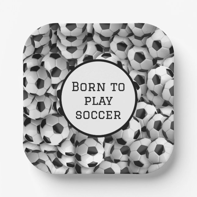Soccer Ball Paper Plate (Front)