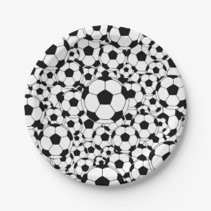 Soccer Ball Paper Plate Football Sports Fan Plates