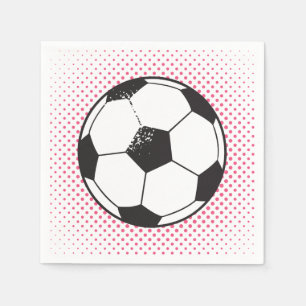 Soccer Ball Party Napkins - Pink