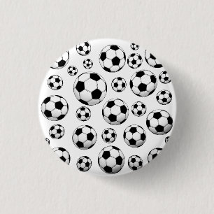 Soccer Ball Pattern 3 Cm Round Badge