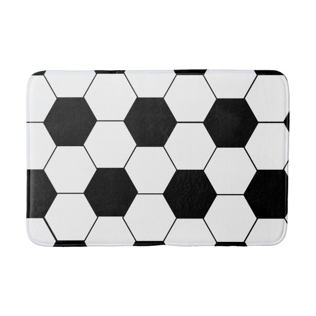 Soccer Ball Pattern Bath Mat (Front)
