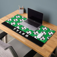 Soccer Ball Pattern, Bold Name, Black/Green