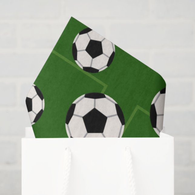 Soccer ball pattern hemed party tissue paper (Gift Bag)