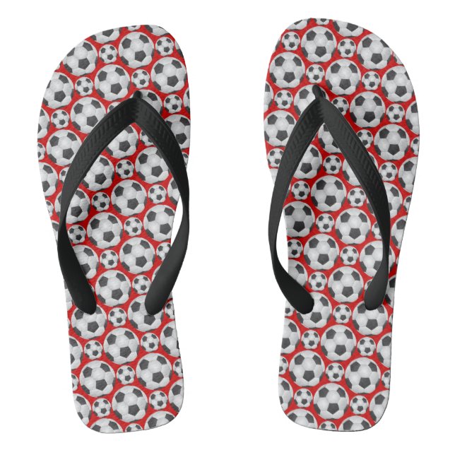 Soccer Ball Pattern Jandals (Footbed)