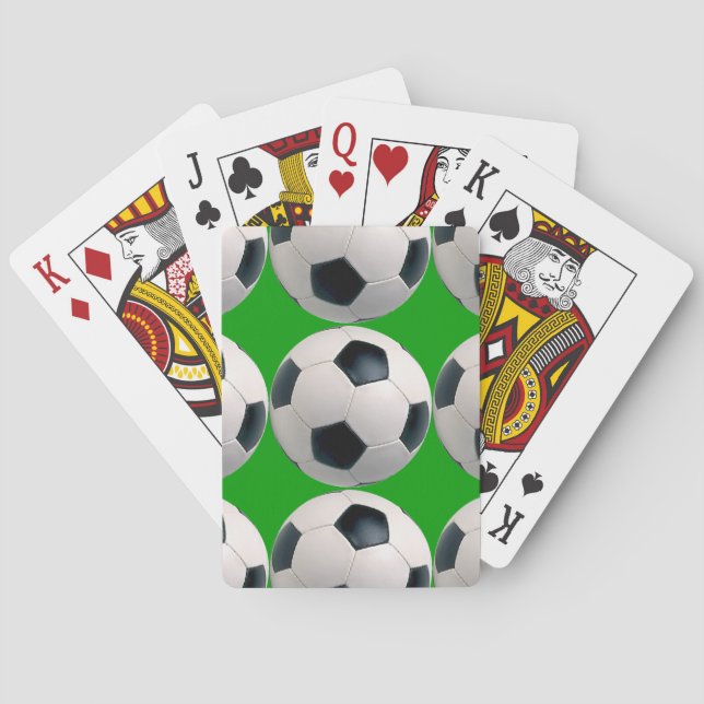 Soccer Ball Pattern Playing Cards (Back)