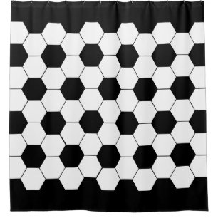 Soccer Ball Pattern Shower Curtain