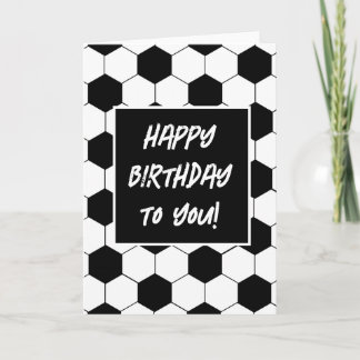 Soccer Ball Pattern Template Greeting Card