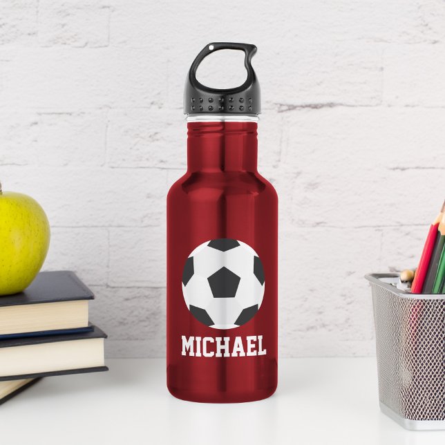 Soccer Ball Personalised Kids 532 Ml Water Bottle (Creator Uploaded)