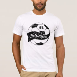 Soccer Ball Personalised Name and Number T-Shirt