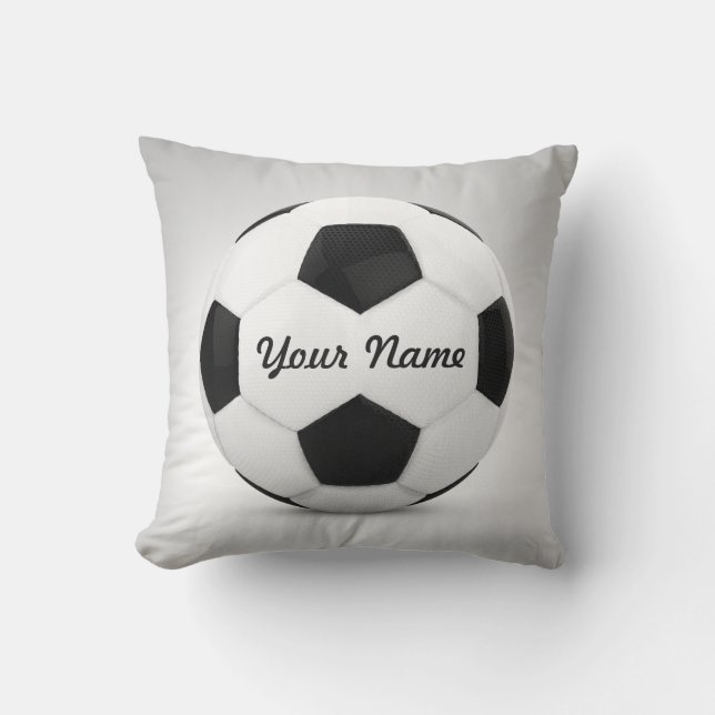 Soccer Ball Personalised Name Cushion (Front)