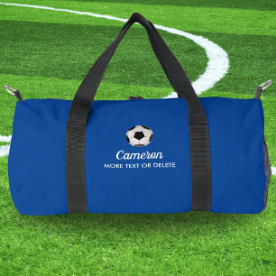 Soccer Ball Personalised Name Custom Team Text Duffle Bag