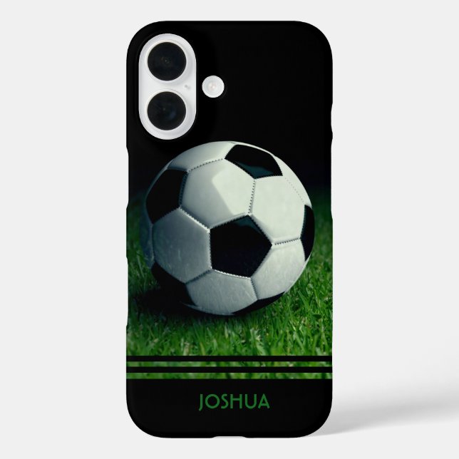 Soccer Ball Personalised Name Football Case-Mate iPhone Case (Back)