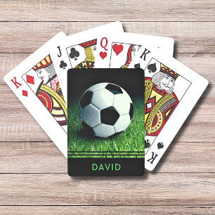 Soccer Ball Personalised Name Football Sport Playing Cards