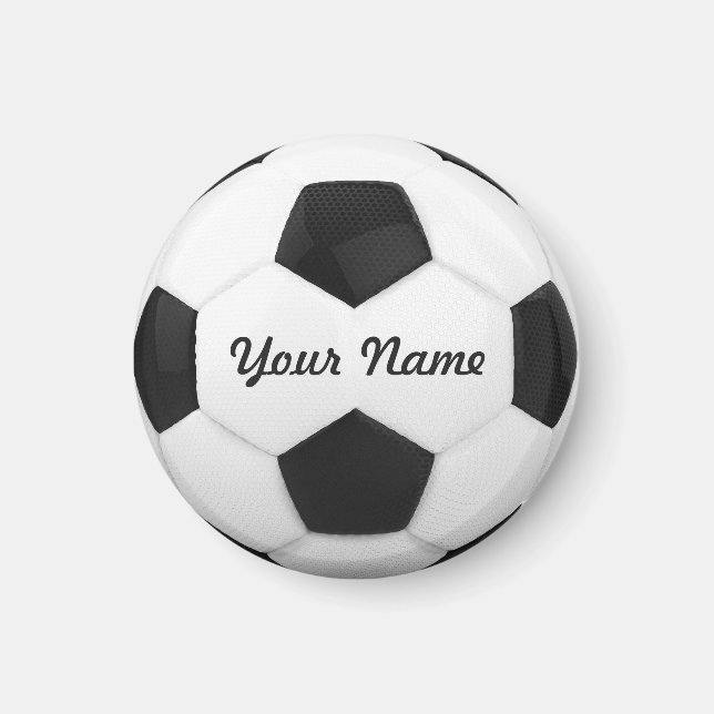 Soccer Ball Personalised Name Magnet (Front)