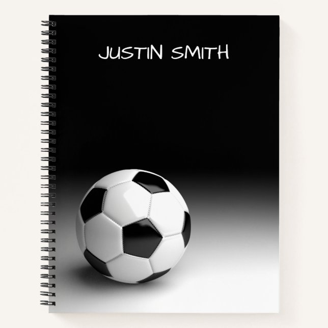 Soccer Ball Personalised Spiral Notebook (Front)