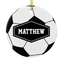Soccer Ball Personalised Sports Ornament Gift