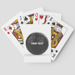 Soccer Ball Personalised Text Playing Cards
