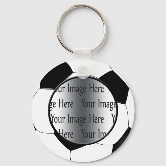soccer ball photo key ring (Front)