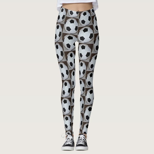 Soccer Ball Photo Leggings (Front)