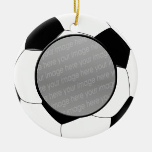 Soccer ball photo ornament