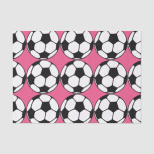 Soccer Ball Pink Girl's Birthday Party Tissue Paper