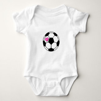 Soccer Ball Pink Hrt Baby Bodysuit