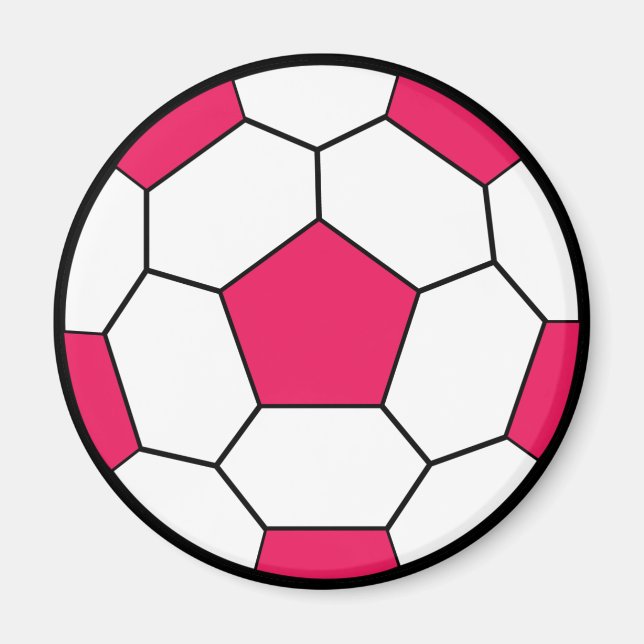 Soccer Ball Pink Magnet (Front)