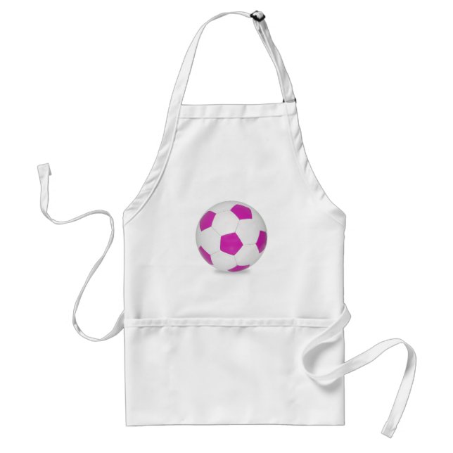 Soccer ball pink standard apron (Front)