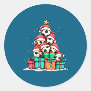 Soccer Ball Player Le Christmas Tree Xmas Long Sle Classic Round Sticker