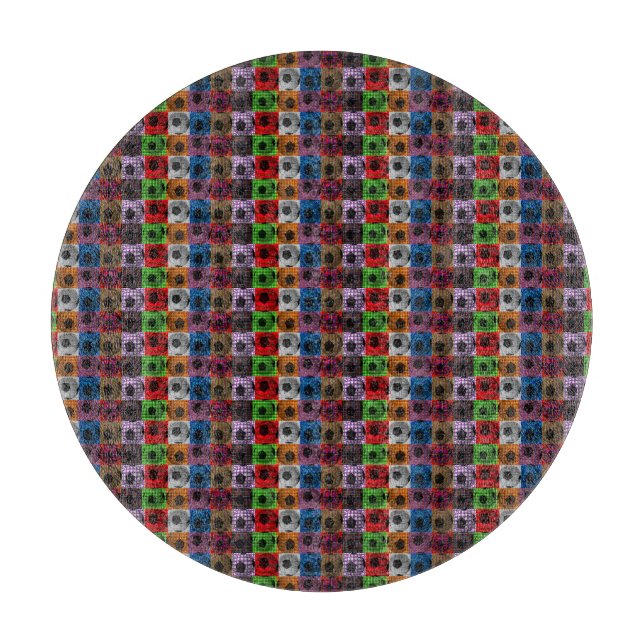 Soccer Ball Pop Art Pattern, Cutting Board (Front)