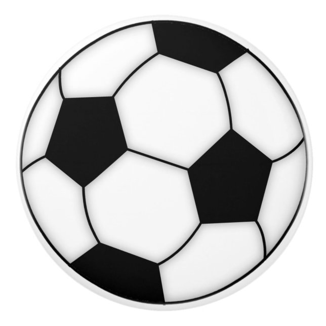 Soccer Ball Porcelain Knobs (Front)