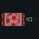 SOCCER BALL RED CUSTOMIZABLE PRODUCTS LUGGAGE TAG<br><div class="desc">SOCCER BALL RED CUSTOMIZABLE PRODUCTS</div>