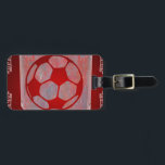 SOCCER BALL RED CUSTOMIZABLE PRODUCTS LUGGAGE TAG<br><div class="desc">SOCCER BALL RED CUSTOMIZABLE PRODUCTS</div>